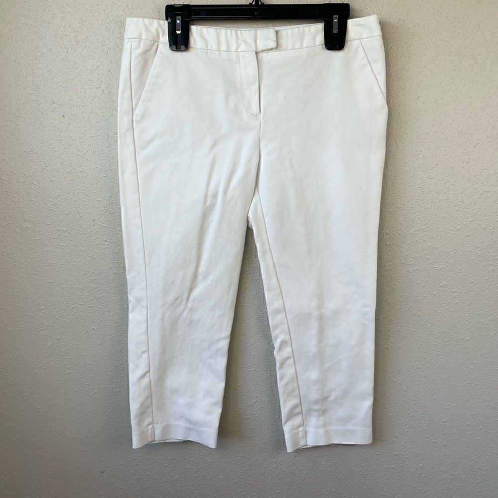 Donna Ricco White Cropped Pants Size 10 EUC